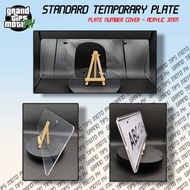 CAR Plate Number Cover 39cm x 14 cm x 3mm - Compatible to any 4 wheels and above