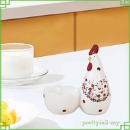 [PrettyiaedMY] Ceramic Egg Cup Egg Tray Breakfast Tabletop Figurine Chicken Figurine Egg Cup