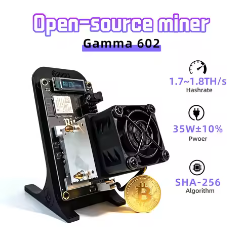 Black Gamma 602 Bitcoin Solo Mining Machine 1.7~1.8TH/s – Open Source Lottery Miner, Includes one An