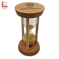 Lovoski 10 Min Wooden Yellow Sand Timer Hourglass for  Reading Game Playing Timer
