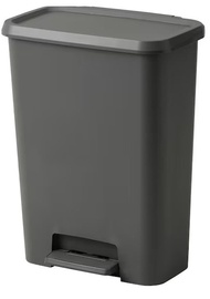 KNÖCKLA Pedal bin dark grey 50 l (คเนิคลา ถังขยะเหยียบ เทาเข้ม 50 ลิตร)