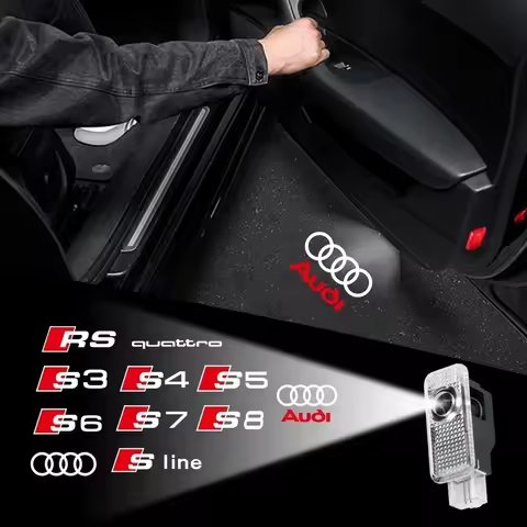 Audi HD Car Door Projector Welcome Lights Ghost Shadow Lamp For A3 Q5 A1 TT R8 Q3 A8 A4 A5 A6 Q6 S3 