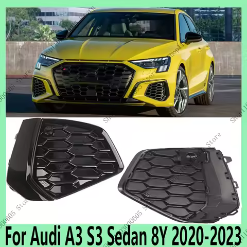 1 Pair Fog Light Frame 8YG807672A For Audi A3 S3 Sedan 8Y 2020-2023 Car Exterior Protective Cover Ho