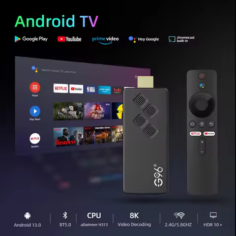 G96 H313 2GB RAM 8GB ROM Stick Tv 4k android 13.0 ATV UI BT voice remote fire tv stick 4k VS amazon