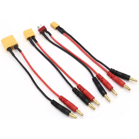 XT30 XT60 XT90 T Plug Charge Lead to 4.0mm Banana Plugs Charge Cable Silicone Wire 14AWG For Lipo Ba