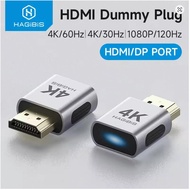HAGIBIS 4K HDMI DUMMY PLUG DisplayPort EDID EMULSION PLUG HEADLESS ADAPTER VIRTUAL DISPLAY EMULSION 