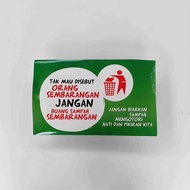 Stiker Larangan Buang Sampah Stiker Dilarang Buang Sampah