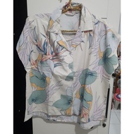 KEMEJA Preloved - Et Cetera brand women's short-sleeved floral print shirt