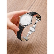 Watch strap genuine leather men s butterfly buckle chain accessories ladies substitute dw Tissot Longines Casio Mido Kin