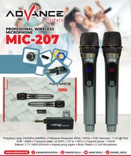 Mic Tanpa Kabel 2pcs ~ Advance MIC-206 Profesional 2 Mic Wireless Microphone Karaoke Bisa Di Cas | A