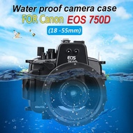 Seafrogs for Canon EOS 750D 18-55MM 130ft/40m Underwater Camera Housing Waterproof Case