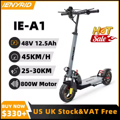 IENYRID iE-A1 Foldable Electric Scooter Peak 800W Motor 48V/12.5 AH E-Scooter Max Speed 45KM Per Hou