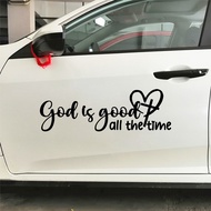 God is Good Car Decal: Christian Bible Verse Sticker