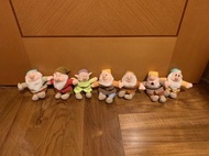 Mc Donald 2000 The Seven Dwarfs in Snow White Toy Set 麥當勞2000年七個小矮人毛公仔Set