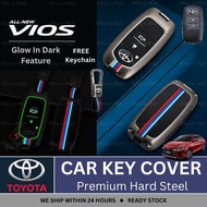 Toyota Vios 2023 Key Cover Steel Car Casing Case Holder Cover Kunci Kereta Vios Aksesori Accessories