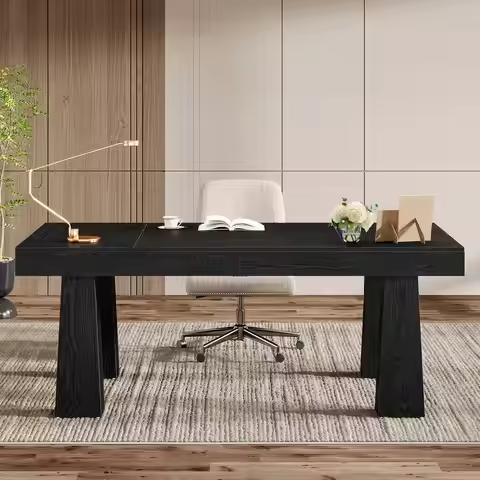63" Executive Desk, Modern Home Office Desk Computer Desk