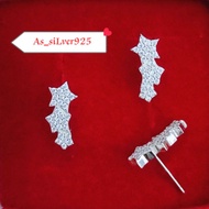 GOLD PLATED 925 SILVER STAR EARRINGS WITH WHITE GOLD PLATED_STAR EARRINGS