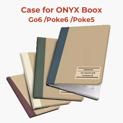 Twosheep 6-inch Case for Onyx Boox Go6 Poke6 Poke5 Magnetic Flip Cover No Shell Auto Sleep Wake Func