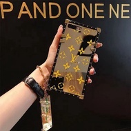 D'GADGET TRADE Luxury Square Plating Mirror Casing for iphone