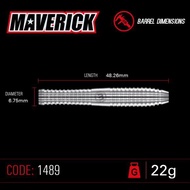 WINMAU Maverick 80% Tungsten Alloy Steeltip Dart FREE Winmau Shafts