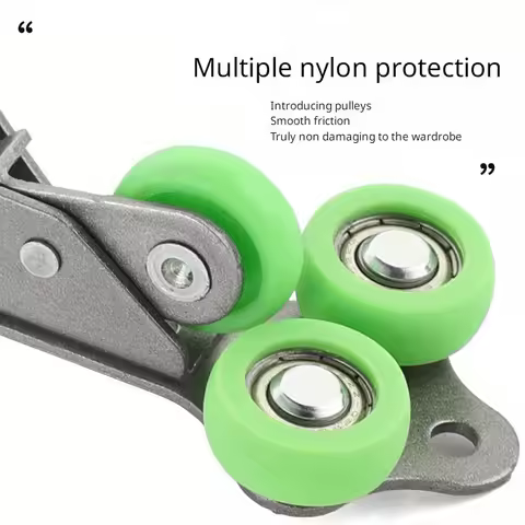 2pcs Anti Jump Wheel Sliding Door Pulley with Damper Buffer Light Sliding Door Anti Jump Wheel Posit