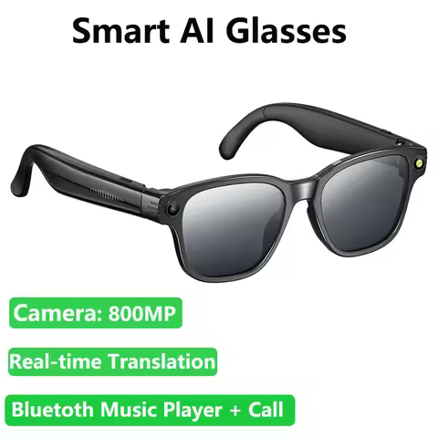 Smart Glasses with 8MP Camera AI Translator V6.4 Bluetooth Real-timeTranslation Smart Sunglasses 168