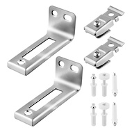 2set Top Bottom Pivots Replacement Part Easy Install Accessories Closet Home With Brackets Guide Wheel Louver Repair Stainless Steel Bi Fold Door Hardware Kit