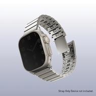 UNIQ Strova Mag Strap for apple watch self- adjustable steel link band 49/46/45/44/42mm Midnight Tit
