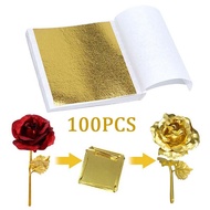 100 Sheets Gold Foil Paper Gold Foil Paper Gold Paper Decorative Paper