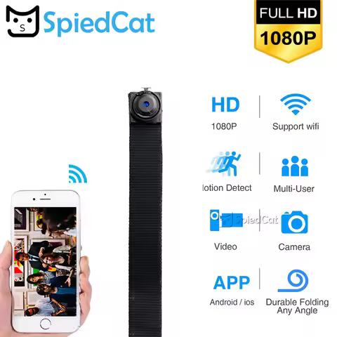 Full HD 1080P IP P2P Micro Mini WIFI Flexible Camera Video Audio Recorder Net work Motion Detection 