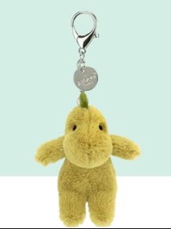 Jellycat Bashful Dino Bag Charm; Jellycat 綠色恐龍鎖匙扣