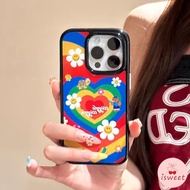 High Quality Colorful Love Heart Wiggle Sunflower Phone Case Compatible for iPhone 16 15 14 13 Pro M