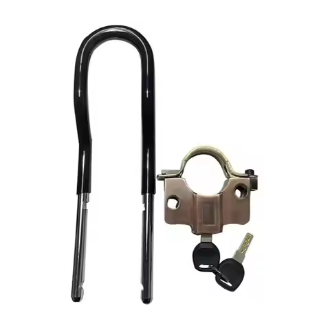 A16P-Front Shock-Absorbing Motorcycle Safety Front Fork Lock With 2 Keys Fixed Mounting Design Absor
