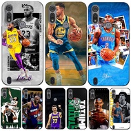 For Motorola Moto E6S E6i Case Phone Cover Protective Soft Silicone Black Tpu Case NBA basketball