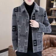 Men Jacket Autumn Winter New Style 2025 High-End Short Woolen Coat Korean Version Warm Thickened Cas