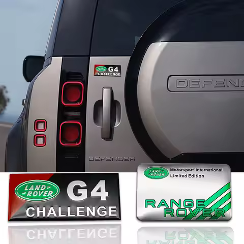 Personality Refit 3D Stickers Car Logo Aluminum Alloy Stickers For Land Rover Freelander SV SVR Disc