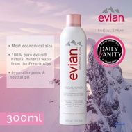 EVIAN Facial Spray 300ml l Made from Pure Natural Mineral Water from French Alps