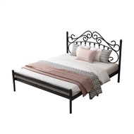 Queen Size Metal Bedframe / Modern Looking Queen Size Metal Bed Frame in Gold black white Colour / Single / Double Bedframe ! European-Style Iron Bed Simple Modern Princess Bed