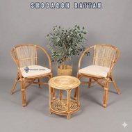 Minimalist Rattan Patio Chair 1 Set | Rattan Guest Chair | Rattan Cafe Chair | Rattan Balcony Chair 