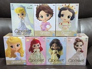 不散賣 Q posket 全新 7隻 港版 迪士尼 彩色 婚紗 Bandai Banpresto 眼鏡廠 公主 Dreamy Style 白雪 灰姑娘 人魚 貝兒 短髮 茉莉