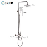 GRIPO sus304 stainless bath shower set matte finish