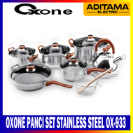 OXONE PANCI ECO COOKWARE SET 12+2 PCS OX-933 OX933/ PANCI SET STAINLESS STEEL OXONE OX 933
