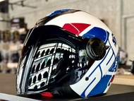 SEC Grid Half Face Dual Visor Helmet w/ Free Extra Clear Visor