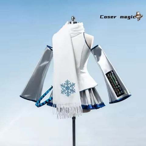 Anime Mi cku Cosplay Costume Snow Future Formula Suit Dress Halloween Costume Women