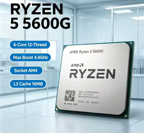 AM4 System Renew Integrated Graphics CPU AMD Ryzen5 5600G Zen3 7NM 6C12T 4.4GHz Boost Desktop Gaming