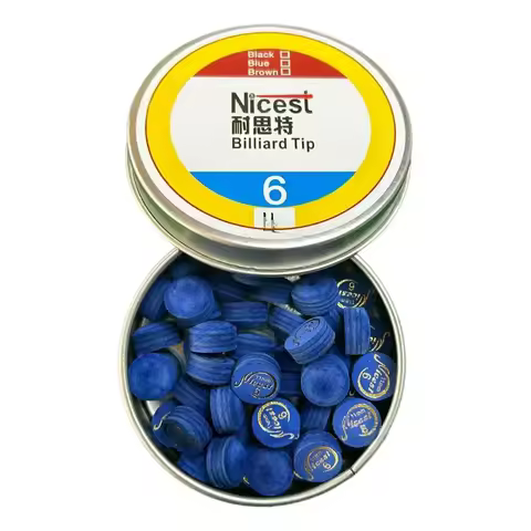 Original Nicest 11/12/14mm Pool Cue Tips 3color Black/brown/Blue Glue-on Billiard Cue Stick Tips for
