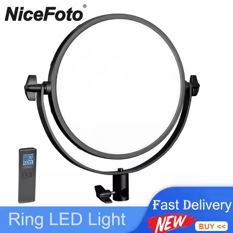 NiceFoto SL-360ARC 70W Ring LED Video Light Stand Photo Studio Panel Lighting Bi-color 3200-6500K Fi