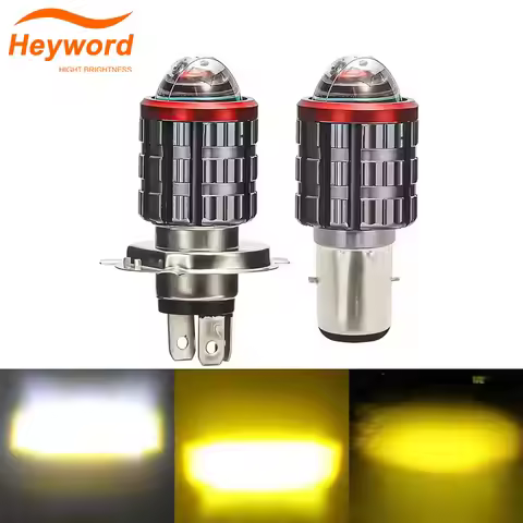 Heyword 1pc Motorcycle Headlight 8-80V 2 Color H4/H6 BA20D/P15D 3570LED High/Low Beam Motorcycle Bul