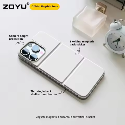 ZOYU iPhone Case for iPhone 16 Pro Max, Magnetic Back Cover for iPhone 15 Pro Max, Ultra-Thin Single