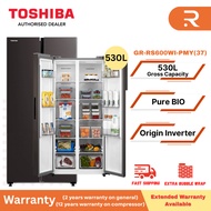 Toshiba GR-RS600WI-PMY(37) 530L SIDE-BY-SIDE Inverter Refrigerator/Peti Sejuk/ 冰箱